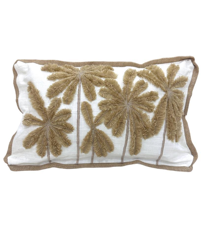 Cushion cover featuring a palm tree design. Durable, eco-friendly, and comfortable. Perfect for any occasion. Available in various designs, colors, and sizes. Sold individually.