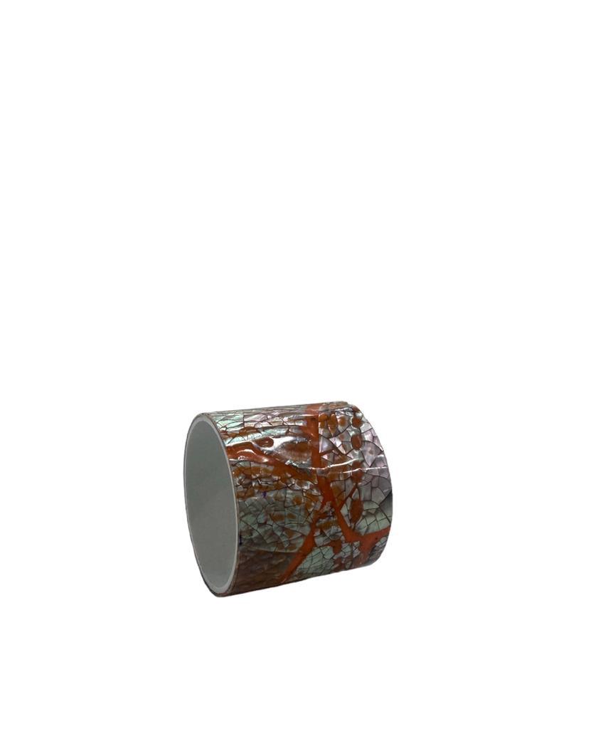 Mixed Pattern Napkin Ring - Close-up of a stylish and durable ring, perfect for accessorizing your dining experience.
