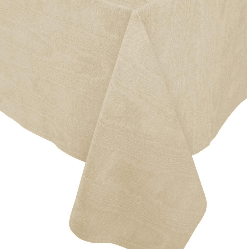 Moiré Effect Paper Table Cover - Plush, reusable tablecloth alternative with the look and feel of cloth. Durable and absorbent material for surface protection.