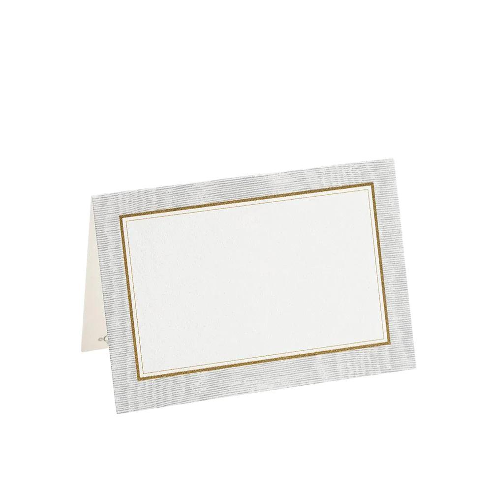 Moiré place card with gold border - 10 per package.