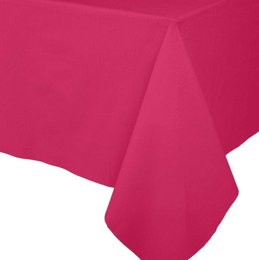 Paper Linen Solid Table Cover - 1 Each, a plush and textural tablecloth alternative. Durable and absorbent, perfect for protecting surfaces.