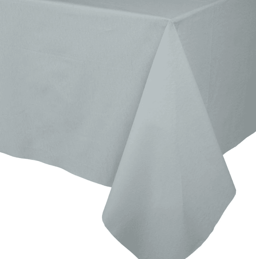 Paper Linen Solid Table Cover - 1 Each, a plush and textural tablecloth-like material that can be reused or disposed of after use. Perfect for your next table setting, coordinating with Caspari tabletop and dinnerware designs. Durable and absorbent, protecting your surfaces.