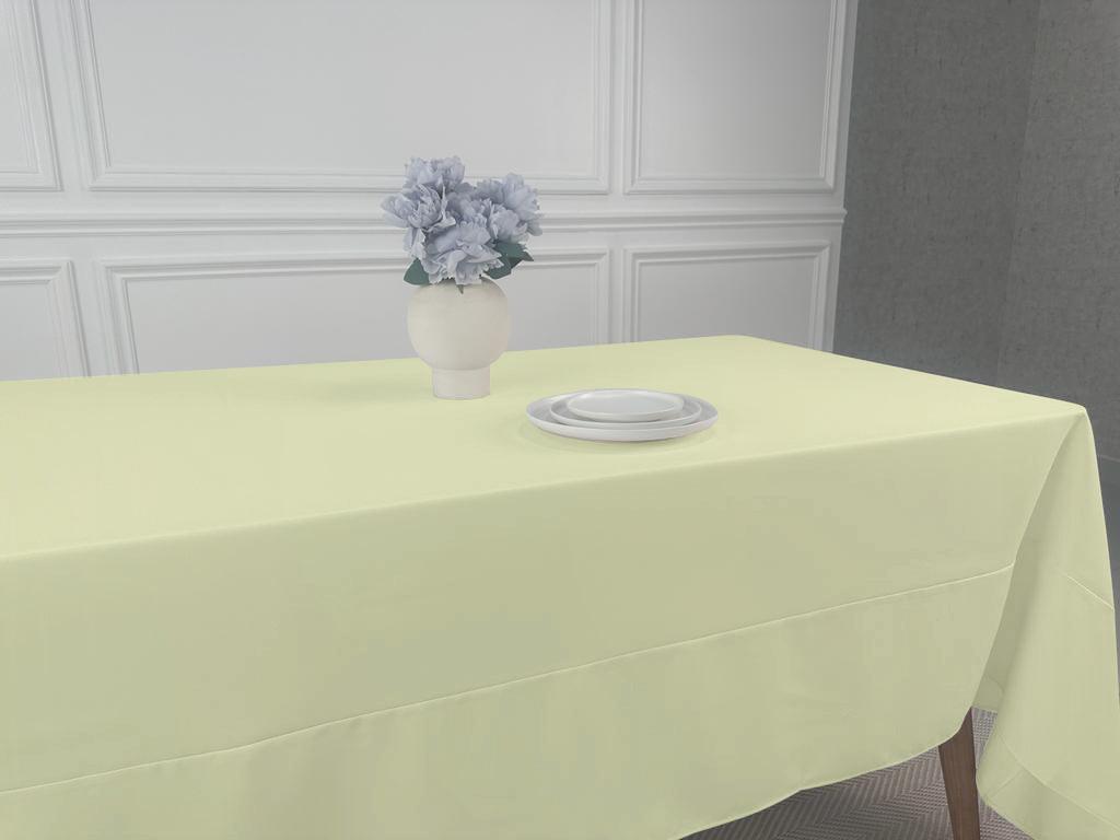 Polycotton Tablecloth with Vase of Flowers on Table