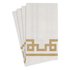 Rive Gauche Paper Guest Towel Napkins in Gold & White - 15 Per Package: Striking triple-ply napkins featuring elegant gold designs, made with eco-friendly materials. Perfect for any occasion.