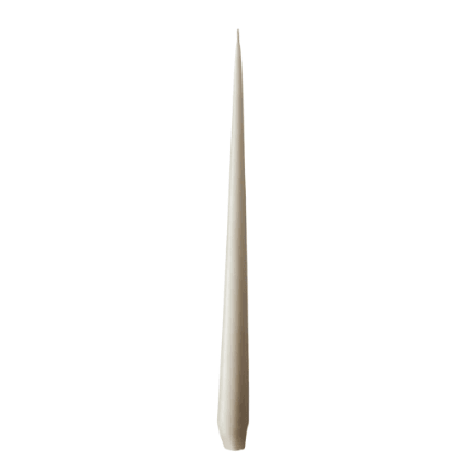 Tapered smokeless and dripless candles, 42cm, on a white background.