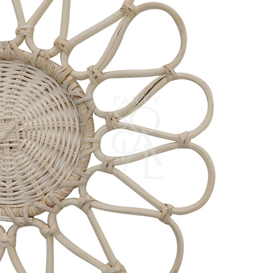 CHARGER PLATE - WHITE WASH RATTAN WEAVE